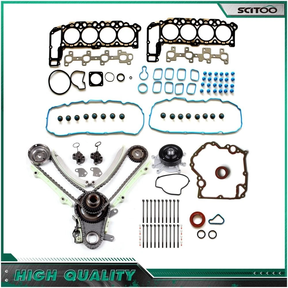 Water Pump Timing Chain Set Head Gasket Set for Dodge Ram 1500 (2002)