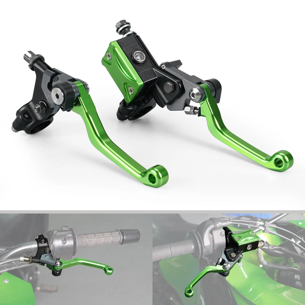 7/8" Hydraulic Brake & Cable Clutch Lever for Kawasaki KX85 KX125 KX250F KX450F (2001–2023)