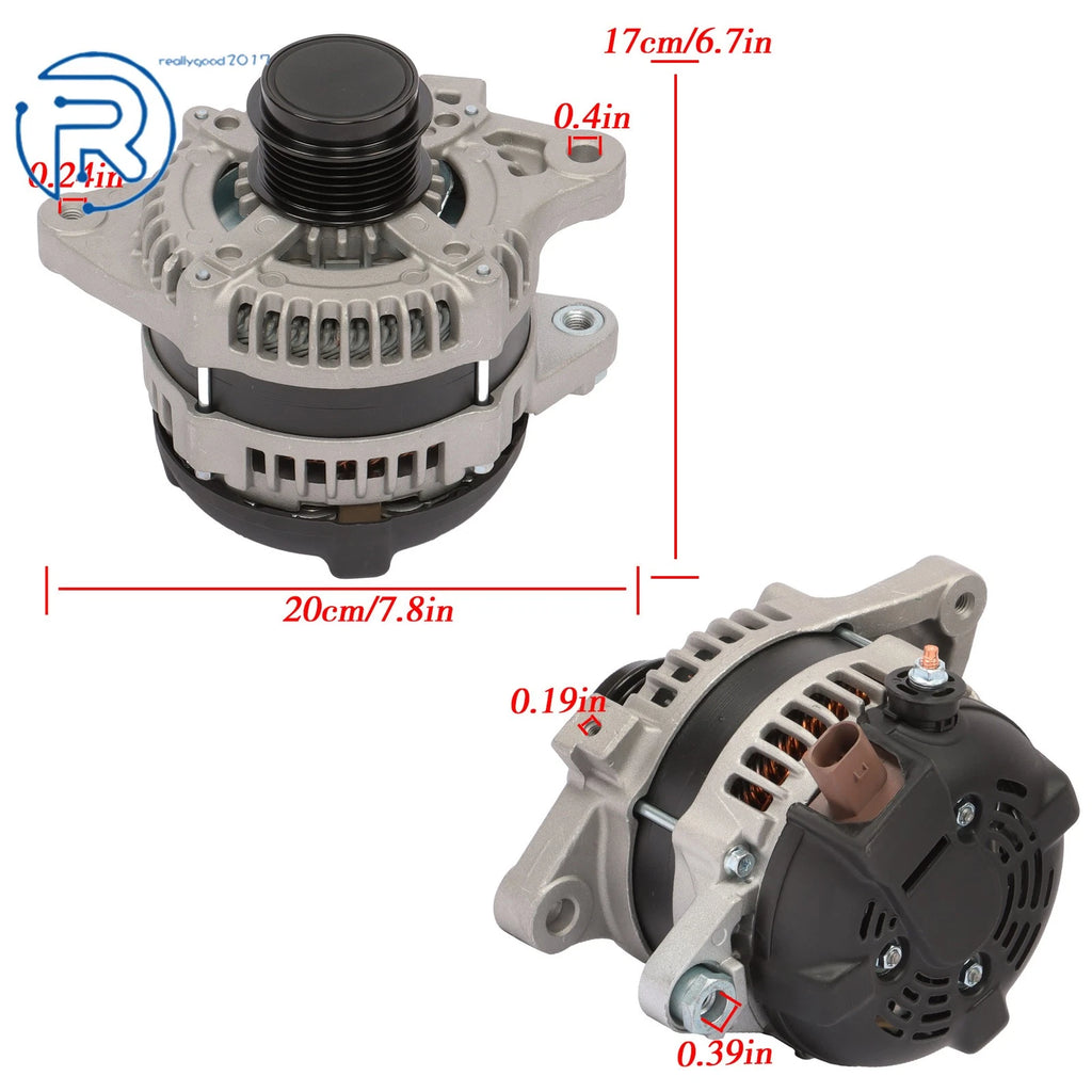 125Amp 12V 6-Groove Pulley Alternator for Toyota Corolla (2014–2019) 27060-0T240