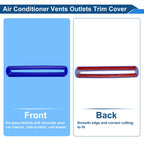 2X Air Condition Outlet Vent Trim Cover Frame for Dodge Challenger (2015–2023) Blue