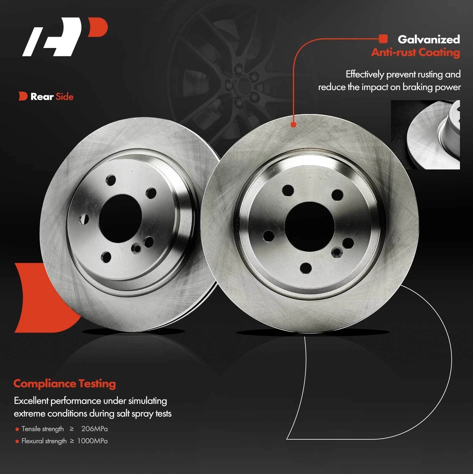 Rear Disc Brake Rotor for Mercedes-Benz S430 (2000–2006)