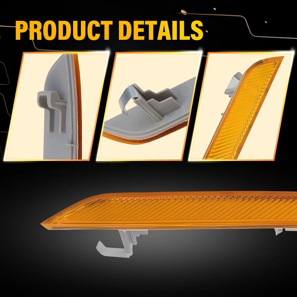 Set of 2 Front Bumper Amber Side Marker Reflectors for BMW X6 E71 E72 (2008–2014)