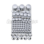 87pcs Chrome ABS Plastic Bolt Topper Cap Cover for Harley Softail (1984–2006)