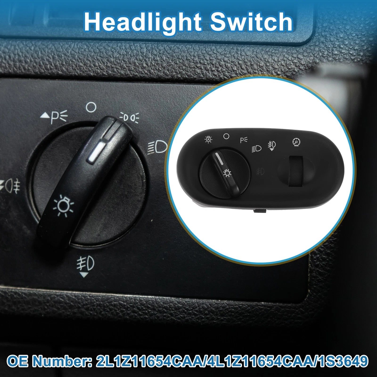 Headlight Switch for Ford Expedition (2002–2006) No.2L1Z11654CAA, 4L1Z11654CAA, 1S3649