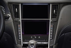 Carbon Fiber Central Control Panel Frame Cover Trims for Infiniti Q50 Q60 (2014-2024)