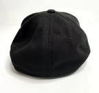 Black Flexfit Hat Cap with Chevy C1 Corvette Crossed Flags for Chevrolet