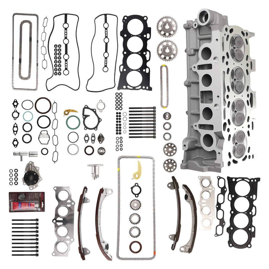 Cylinder Head + Head Gasket Set + Timing Chain Kit for Toyota Highlander (2001–2007)