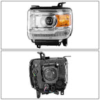 Pair LED Headlights for GMC Sierra 2500HD 3500HD (2015–2018)