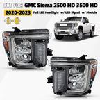 Full LED Headlights w/ LED Signal for GMC Sierra 2500 HD 3500 (2020–2023)