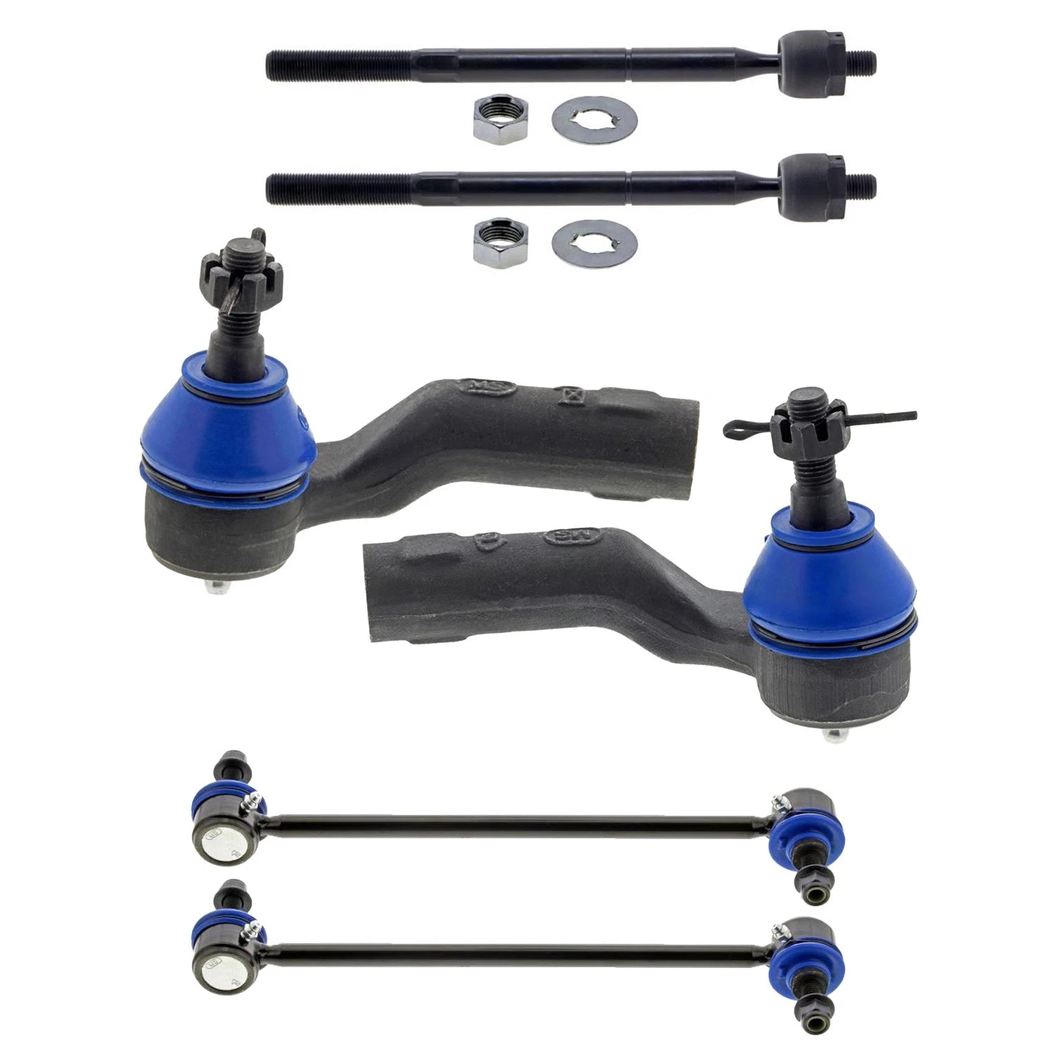 Set of 4 Mevotech Supreme Tie Rod Ends & Sway Bar Links for 3 Sport