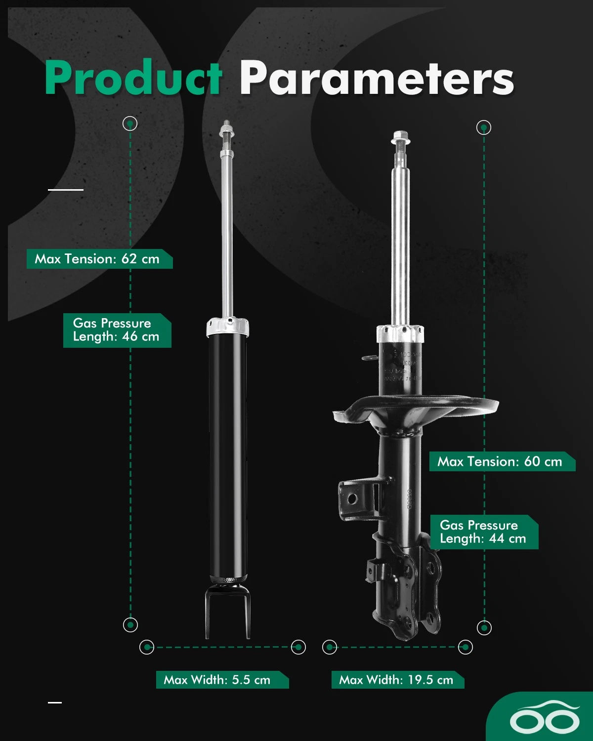 Front and Rear Shocks Struts for Kia Optima Magentis Rondo (2006–2010)