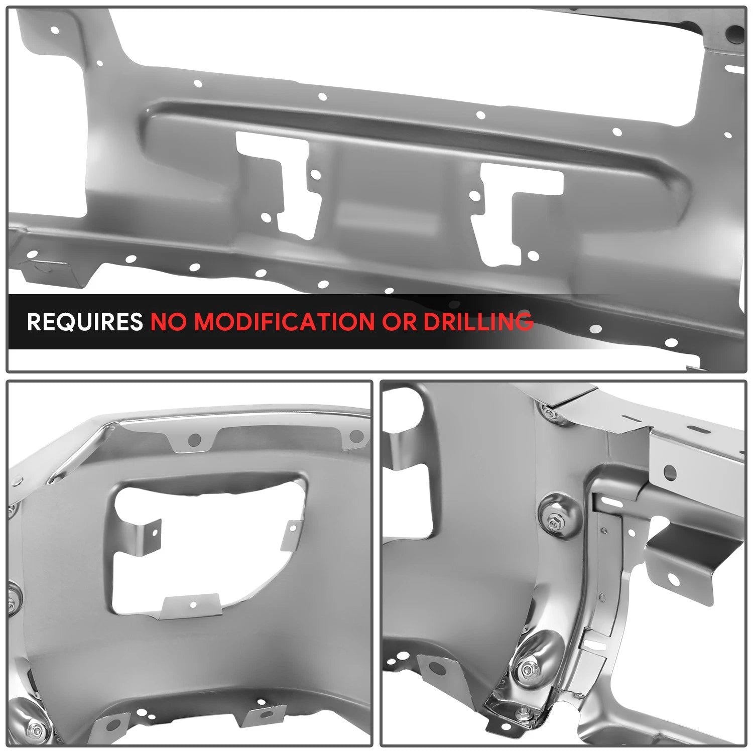 Chrome Front Bumper Face Bar for GMC Sierra 2500 3500 HD (2015–2019)