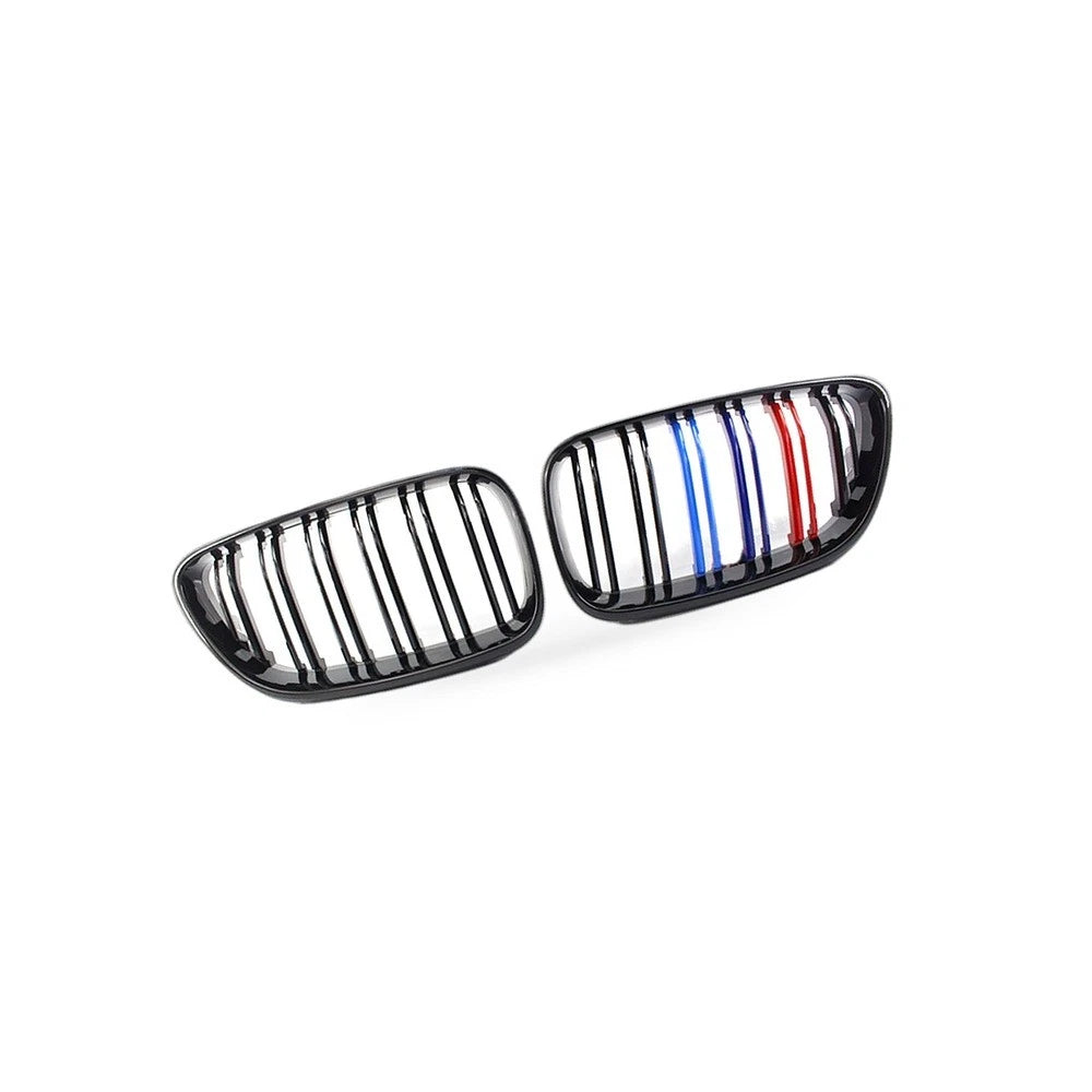 Gloss Black M Style Double Slat Grille for BMW 2 Series F22 F23 (2014–2021)