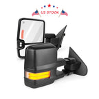 Power Heated Tow Mirrors for Chevy Silverado Sierra (2014-2018) with LED Signal