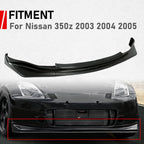 JDM Style PP Front Bumper Lip Kit for Nissan 350Z Z33 (2003–2005)