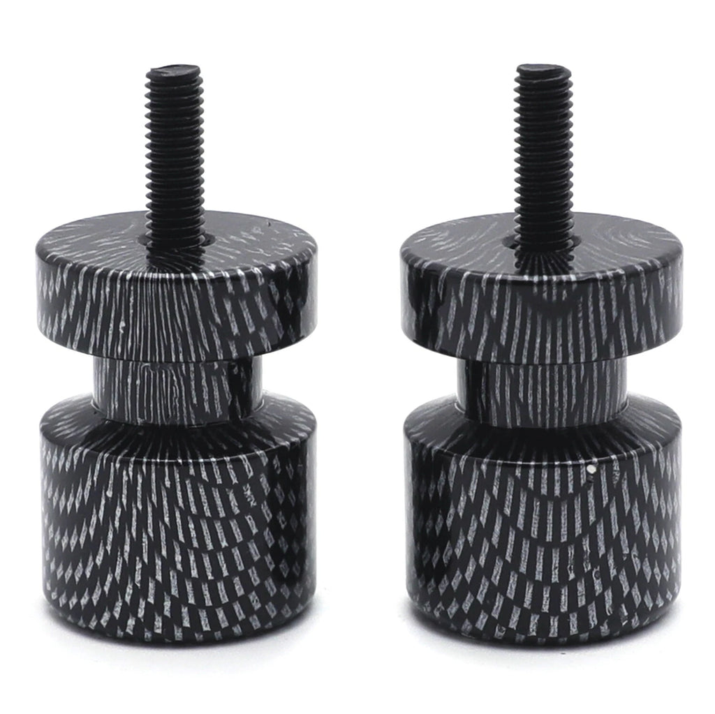 Carbon Flat Swingarm Spools 6mm for Yamaha FZ6 (2004–2008) / FZ8 (2011–2012)