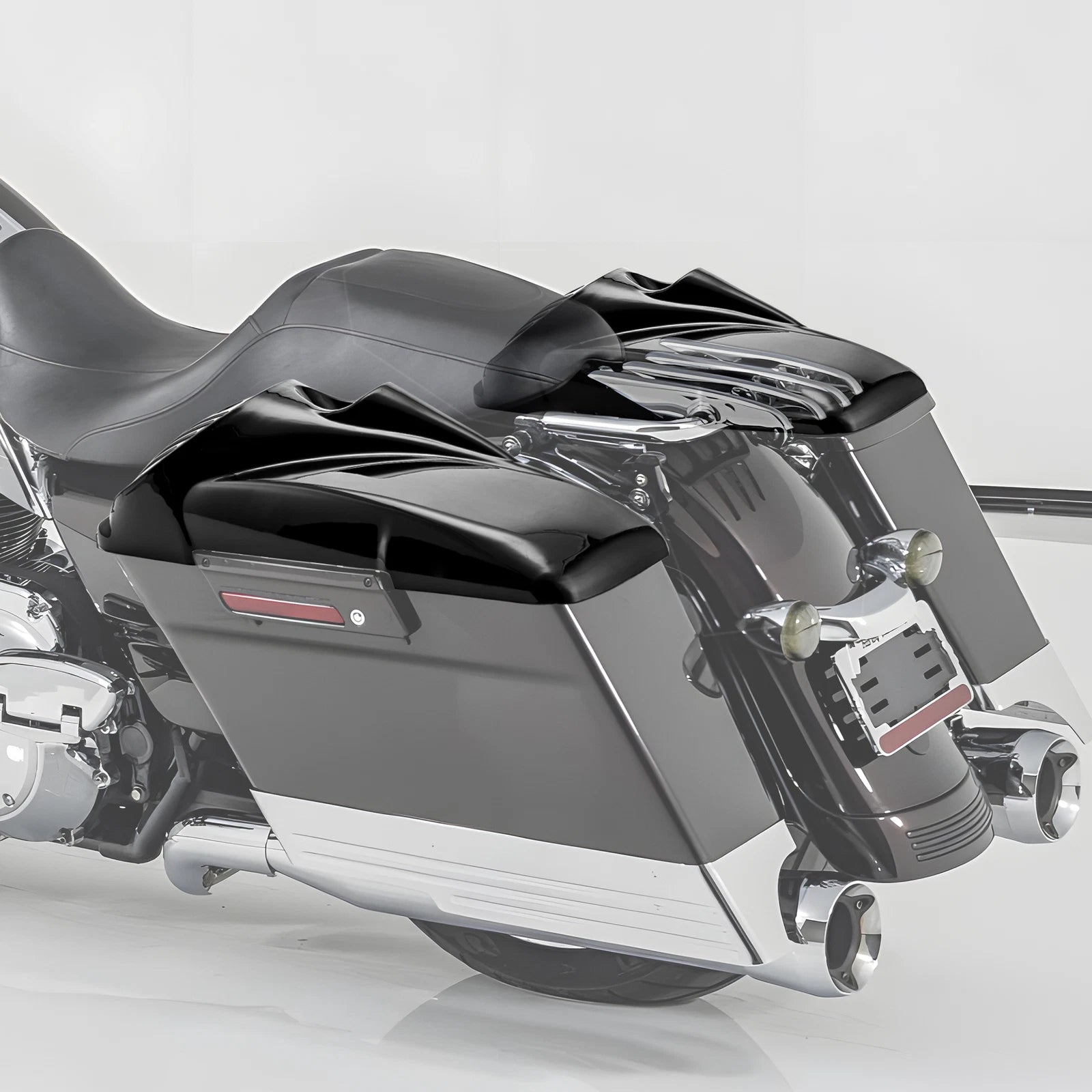 Gloss Black Speaker Lids with Tweeter Port for Harley Touring CVO (1994–2013)
