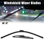2X Front Rear Wiper Blades for Toyota Aygo (2005–2014)