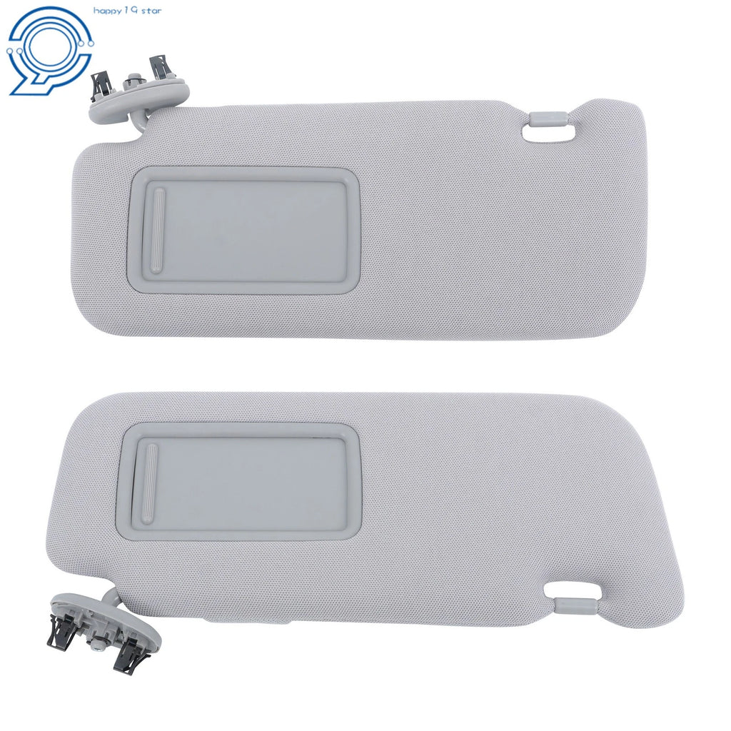 Set of 2 Sun Visors for Toyota Corolla (2009–2013) Gray with Mirror