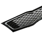 Front Upper Grille Replacement Set for Kia Optima SX (2011-2013) Black Chrome