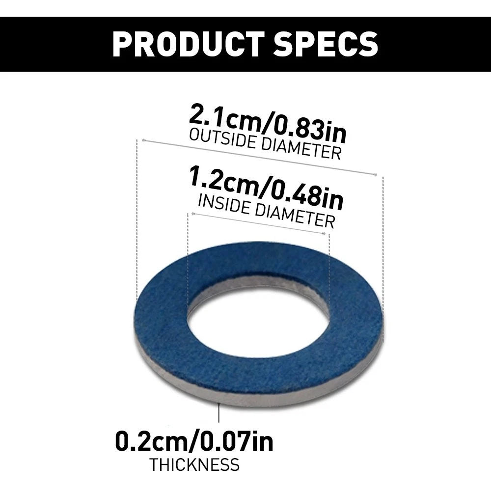 10X Oil Drain Plug Gaskets Washers for Toyota Lexus (2000–2023) 90430-C0005