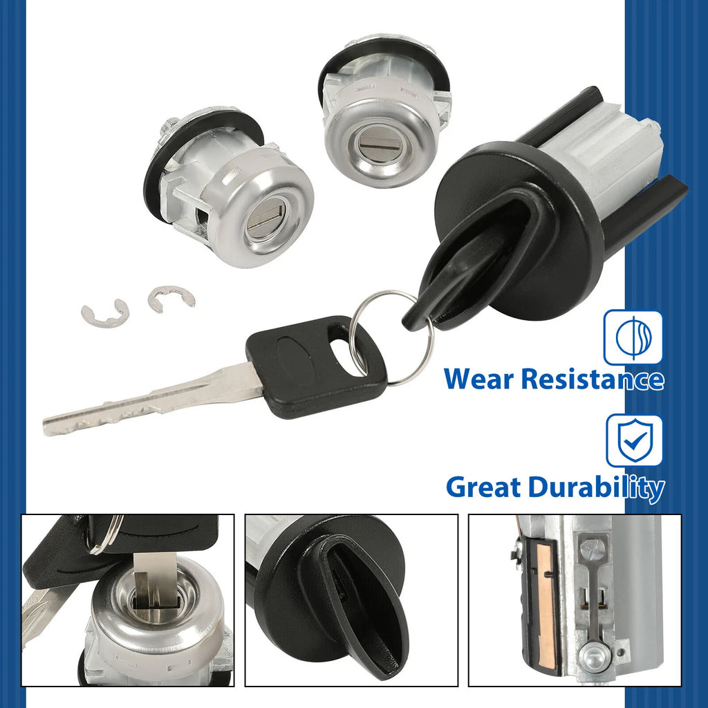 Ignition & Door Lock Cylinder Kit w/Keys for Ford F150 F250 F350 F450 (1997–2007)