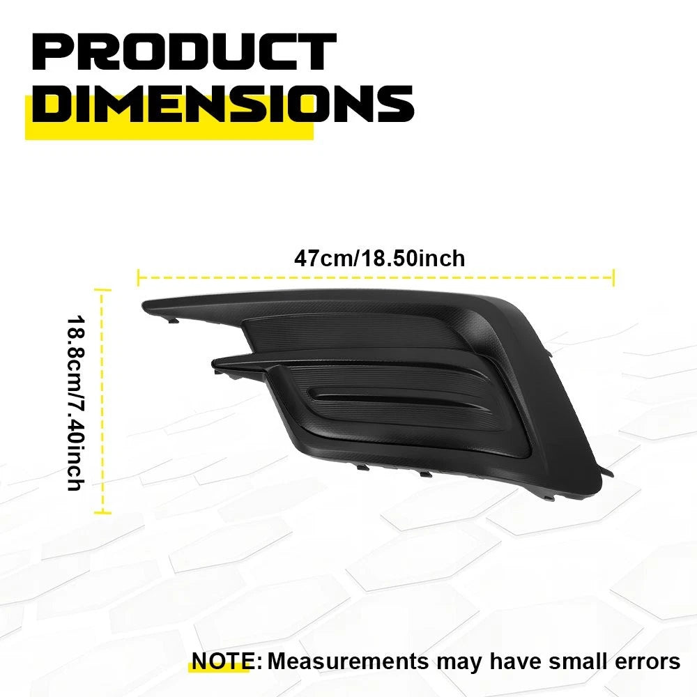 Left Front Fog Light Lamp Cover Bezel for Subaru Legacy (2018–2019) Black