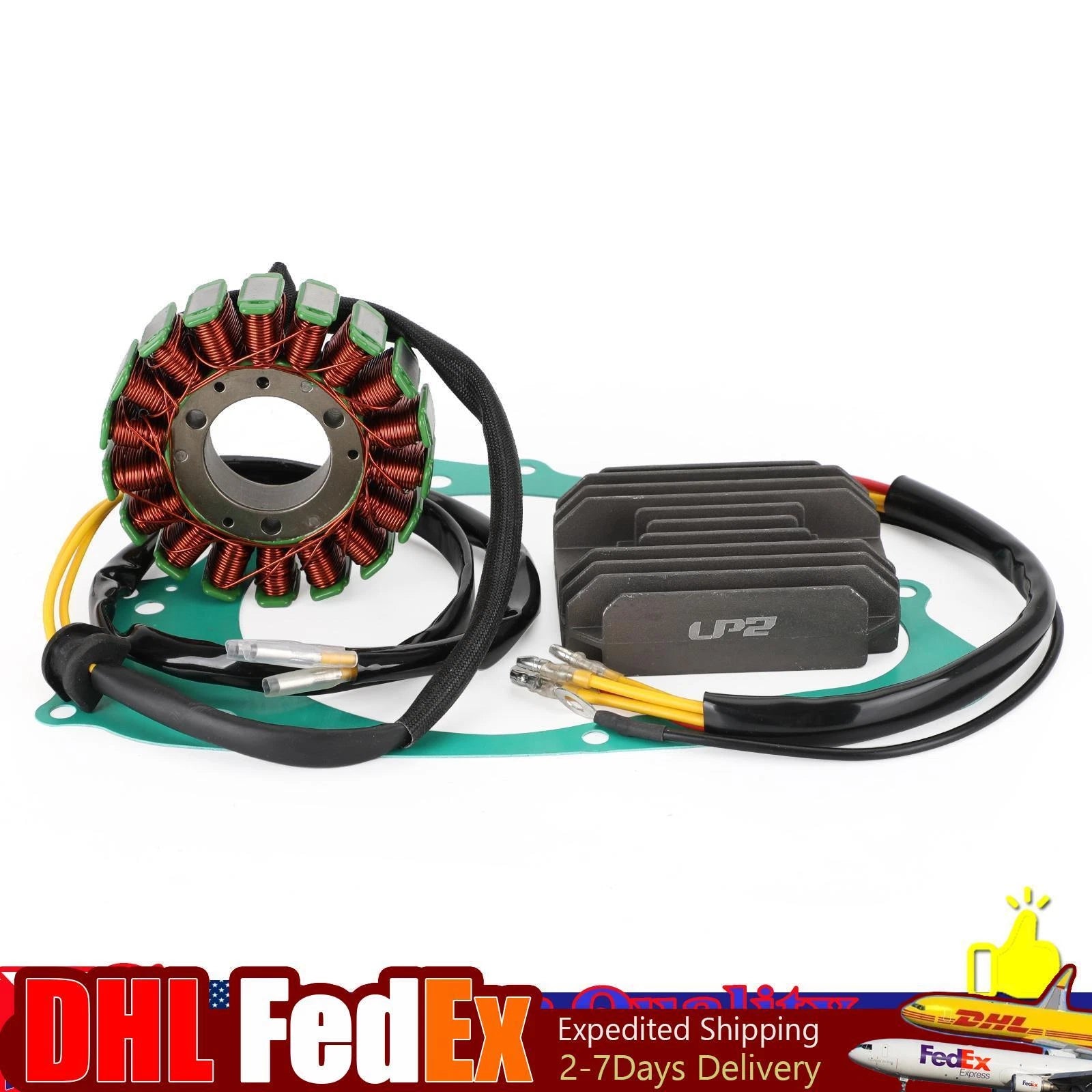 Magneto Stator, Voltage Rectifier, Gasket for Suzuki GS450S GS450E GS450L (1980–1988)
