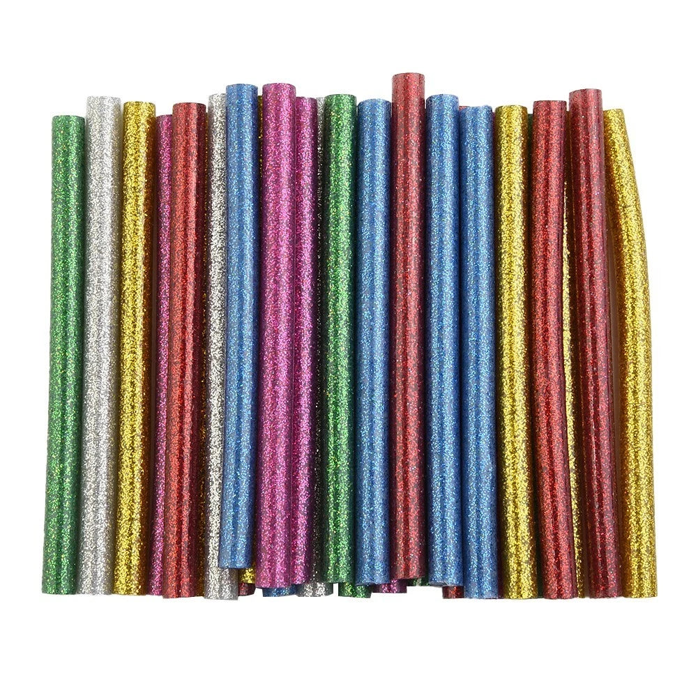30pcs Glitter Hot Glue Sticks 7x100mm for Wood Plastic Fiber Paper Bonding