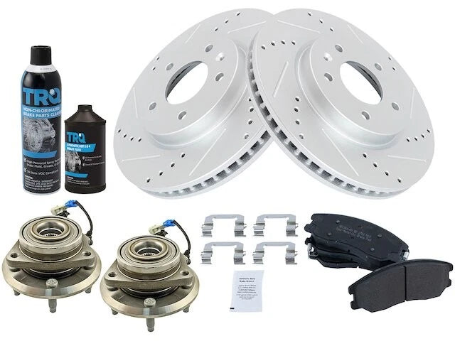 Front Brake Pad, Rotor & Wheel Hub Kit for Suzuki XL7 (2007–2009) PK976TB