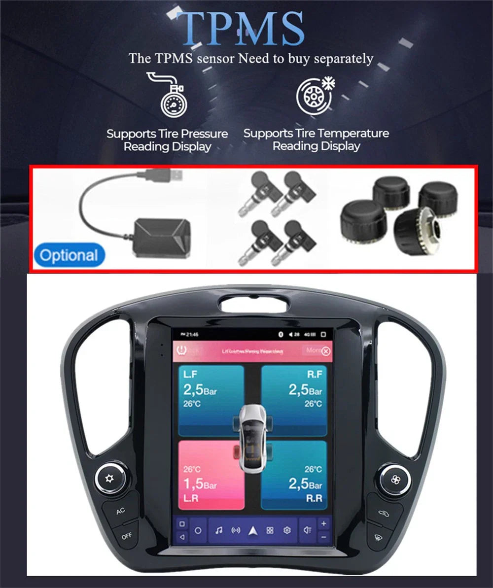 9.7" Vertical Stereo Radio GPS for Nissan Juke Infiniti (2015)