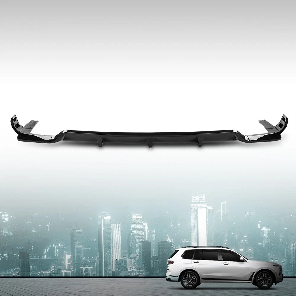 Glossy Black GT Style Rear Bumper Diffuser for BMW X7 (2019–2025)