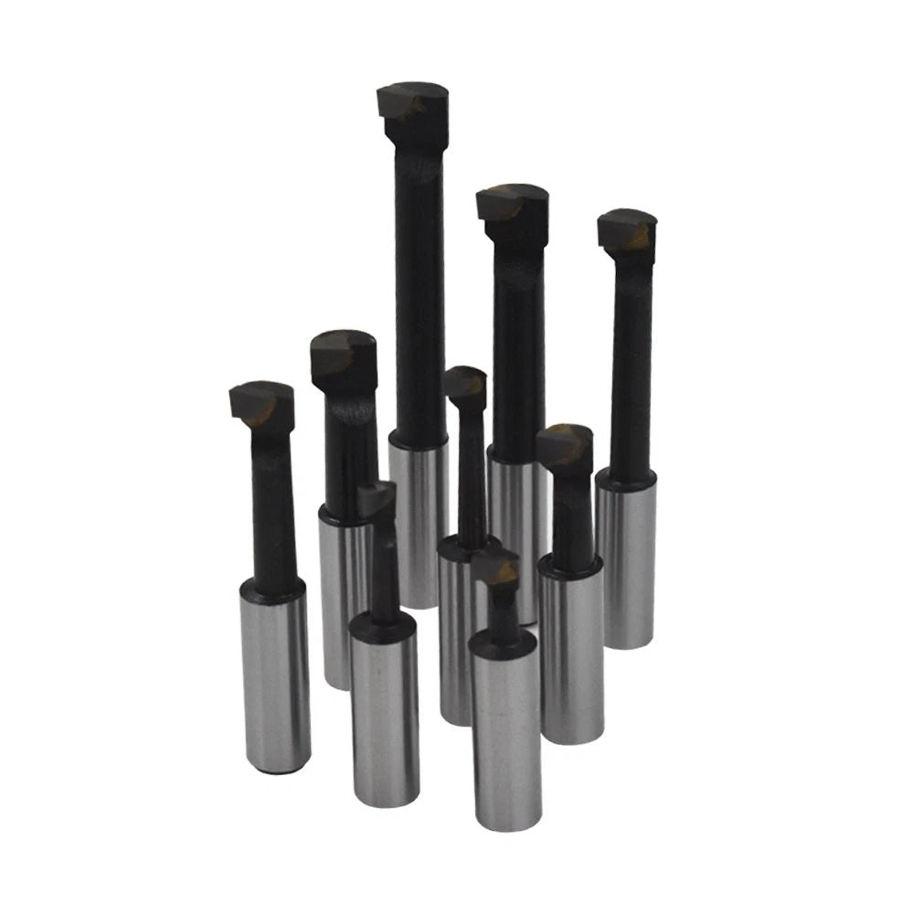Set of 9 Carbide Tipped Boring Bars for Lathe (1/2" Shank)