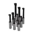 Set of 9 Carbide Tipped Boring Bars for Lathe (1/2" Shank)