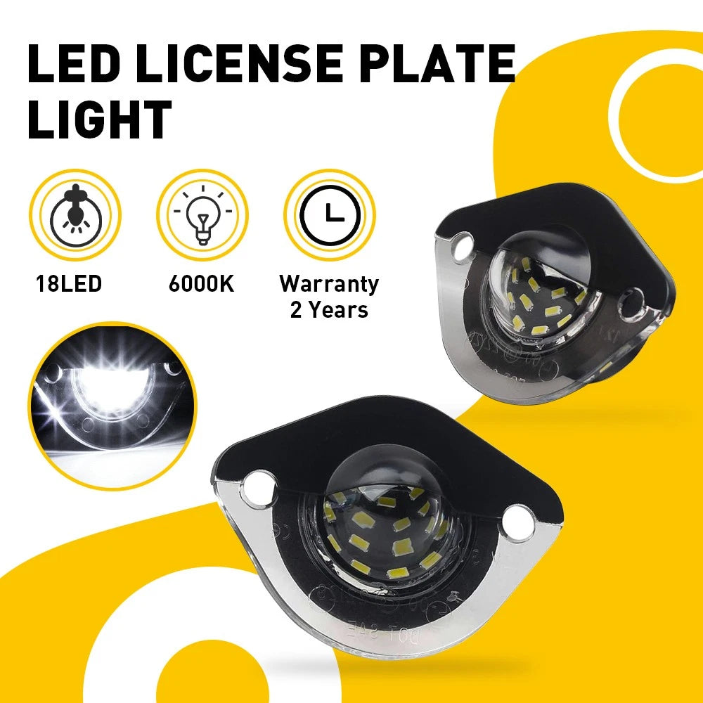 2X White LED License Plate Light for Ford Mustang (1994-2004)