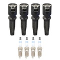 Set of 4 Ignition Coils & Spark Plugs for Ford Focus 3 (2012–2018)