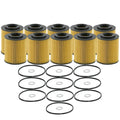 Set of 10 Engine Oil Filters for Hyundai Genesis, Kia (All Years)