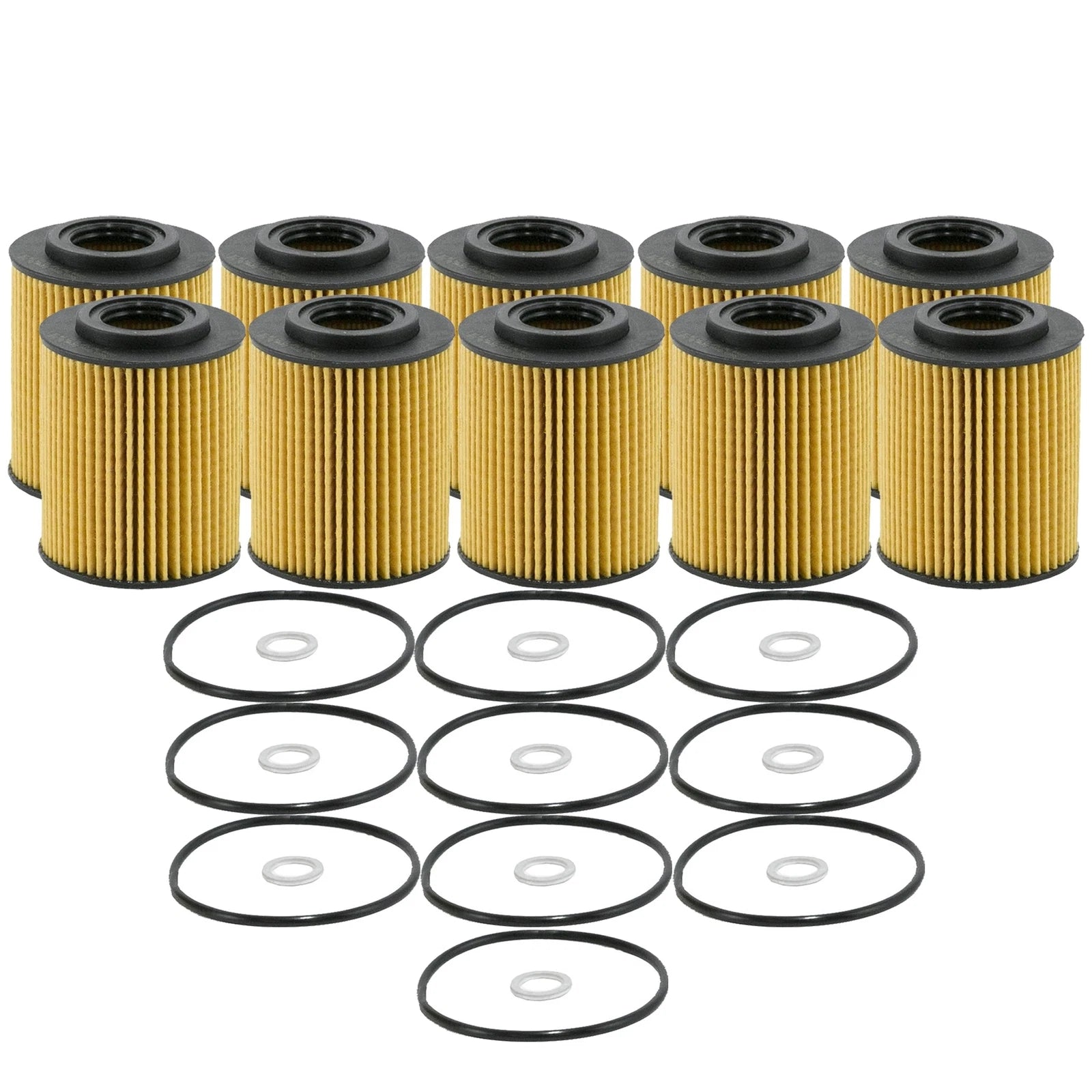 Set of 10 Engine Oil Filters for Hyundai Genesis, Kia (All Years)