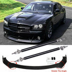 Front Bumper Lip Spoiler Splitter + Strut Rods for Dodge Charger Challenger (2015–2023)