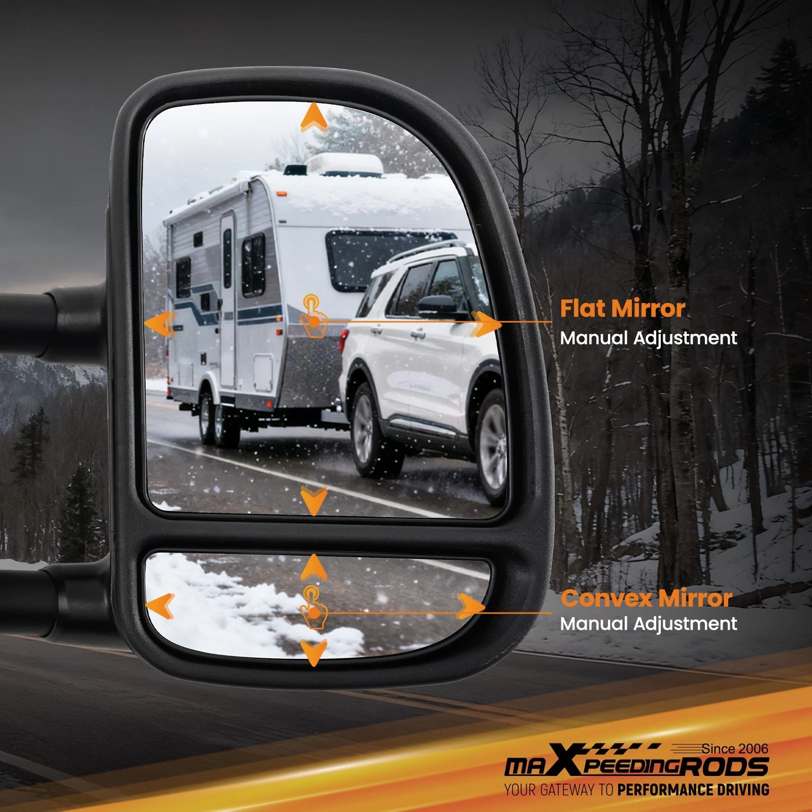 Right Mirror for Ford E150/E350 Club Wagon (2003-2005)