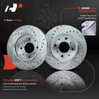 Front Drilled Brake Rotors & Ceramic Pads for Honda Civic (1990-2000)