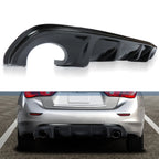 Gloss Black Rear Diffuser Bumper Lip Spoiler Splitter for Infiniti Q50 (2014–2017)