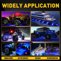 4X Blue LED Rock Lights for Offroad SUV Pickup Truck (J)