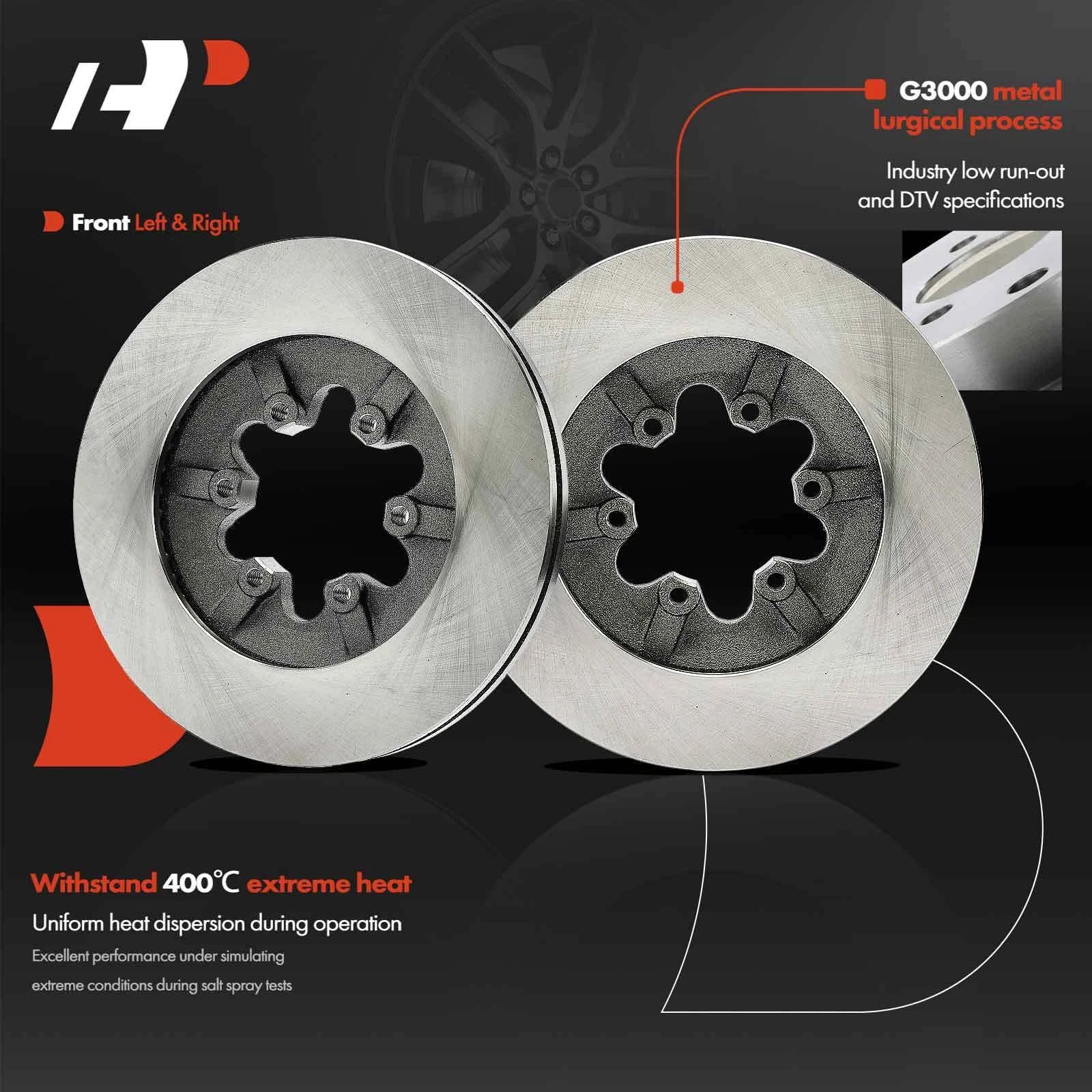 Front Disc Brake Rotors & Ceramic Pads for Chevy Colorado (2009-2012)