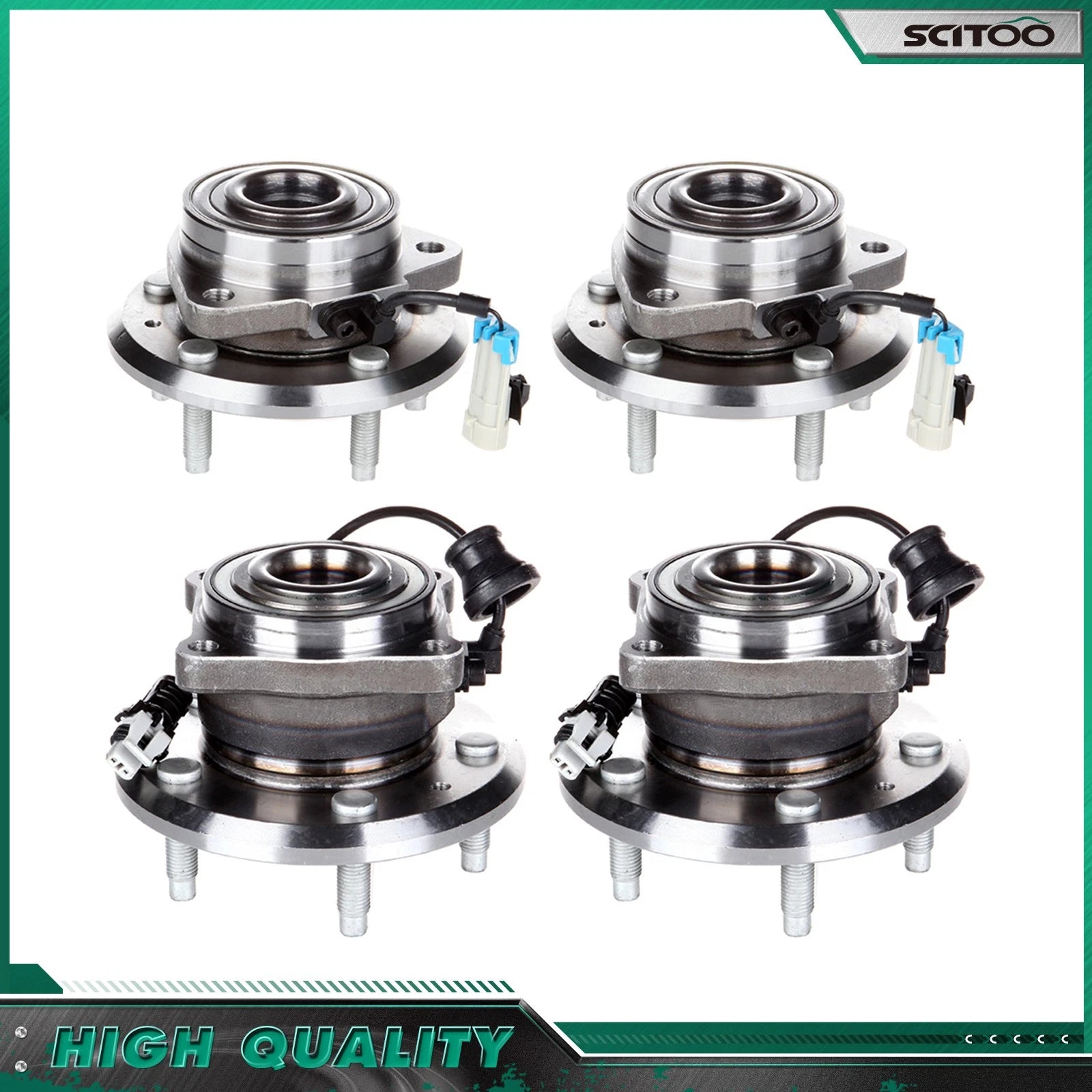 Set of 4 Wheel Bearings for Saturn Vue (2008–2010)