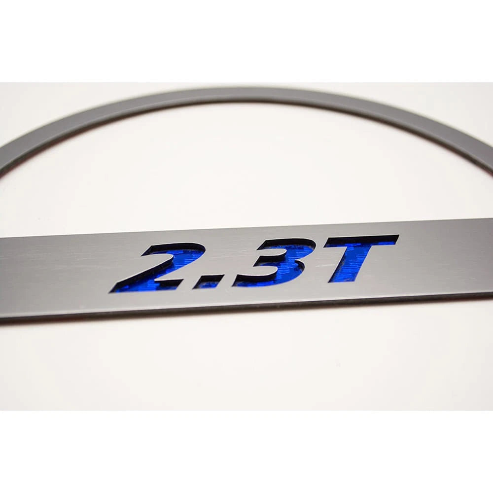 Polished Mid-Range Speaker Trim with Orange C Fiber for 2015–2016 Mustang