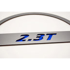 Polished Mid-Range Speaker Trim with Orange C Fiber for 2015–2016 Mustang