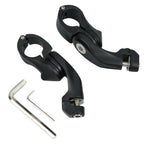 1-1/4" Matte Black Short Angled Highway Engine Guard Footpeg Pegs for