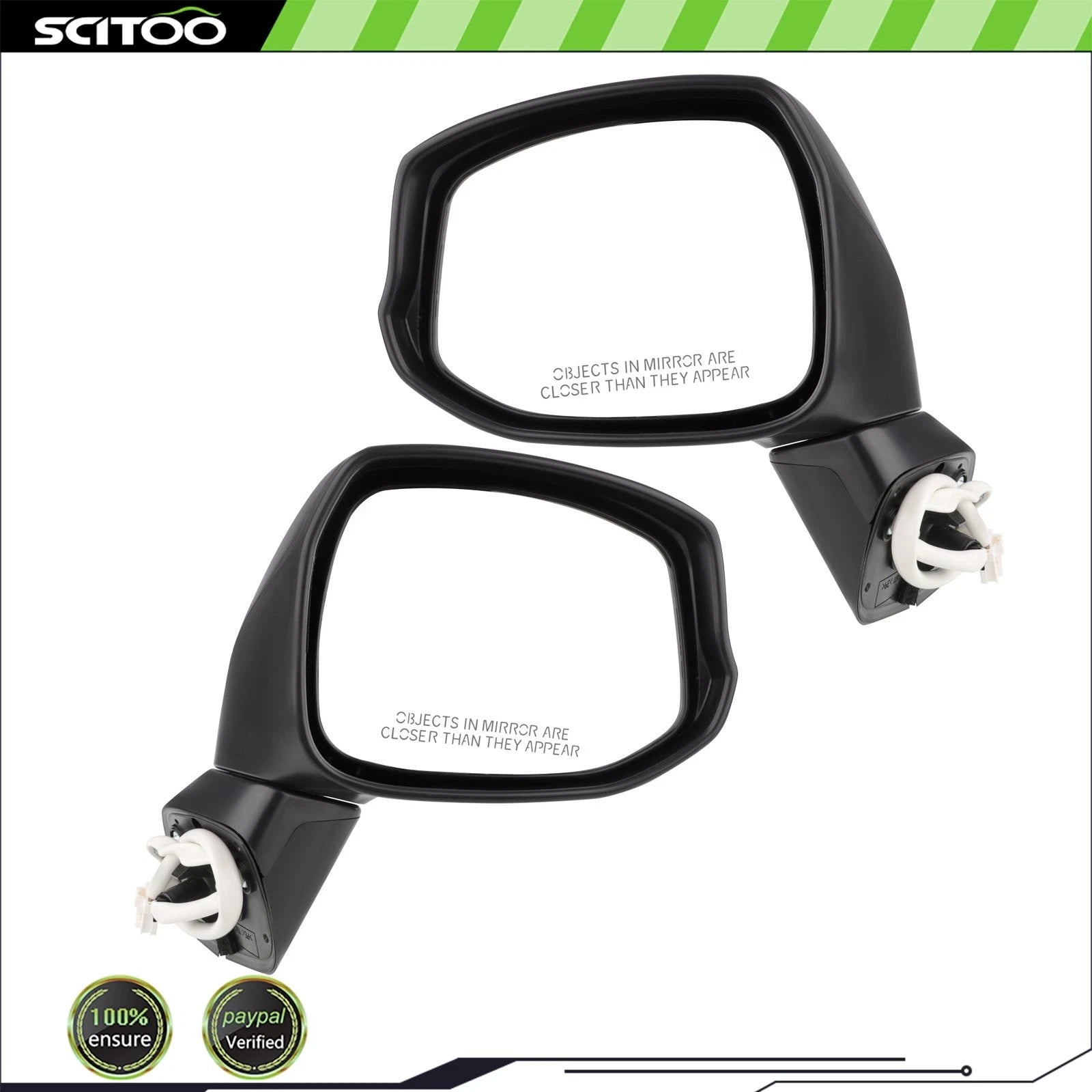 Pair Power Non-Heated Side View Mirrors for Honda Civic (2012–2014)