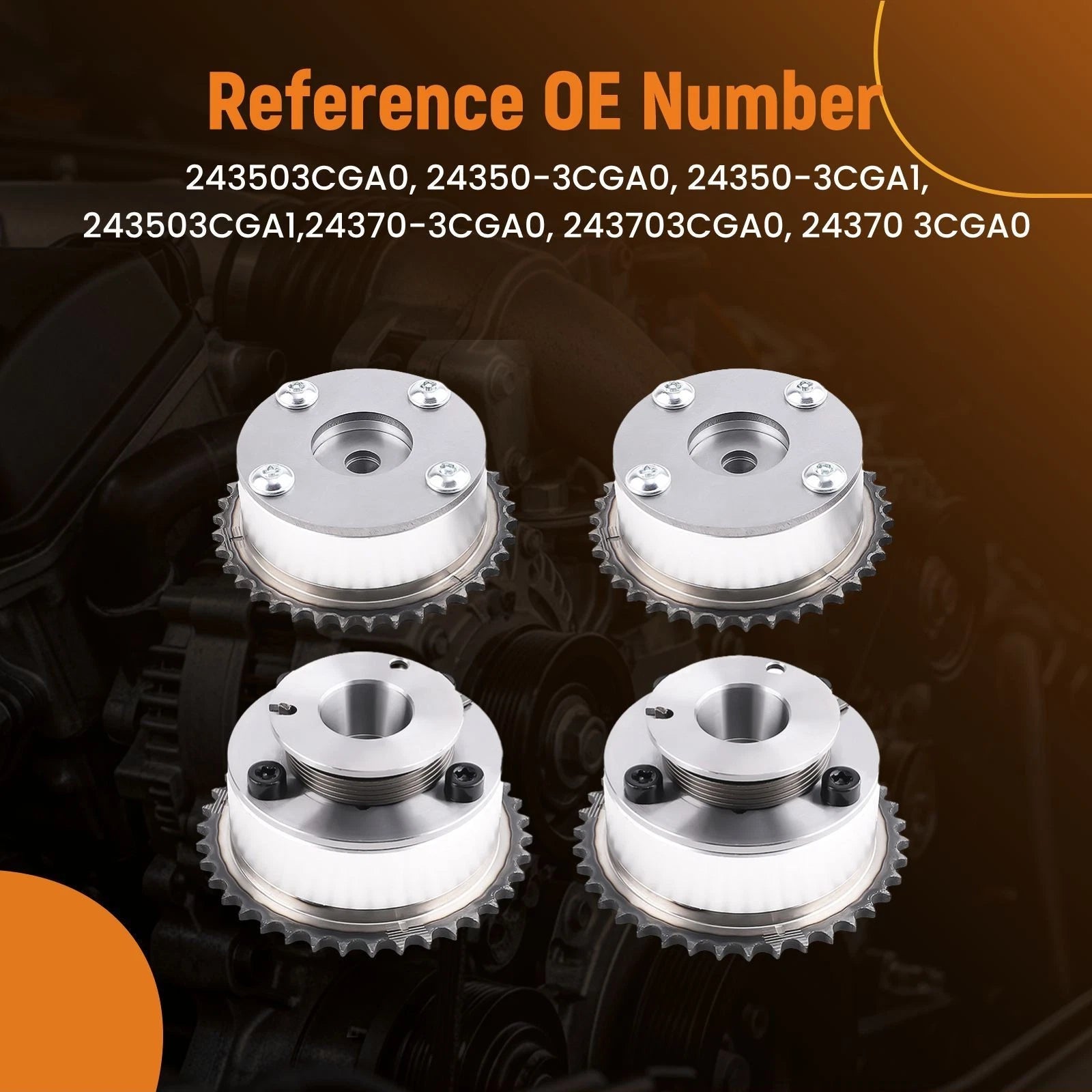 Set of 4 Camshaft Sprockets for Hyundai Genesis Kia (2011–2020)